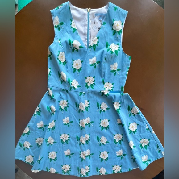 NWT!! Draper James Magnolia Love Circle Dress floral light blue white flower - Picture 11 of 11